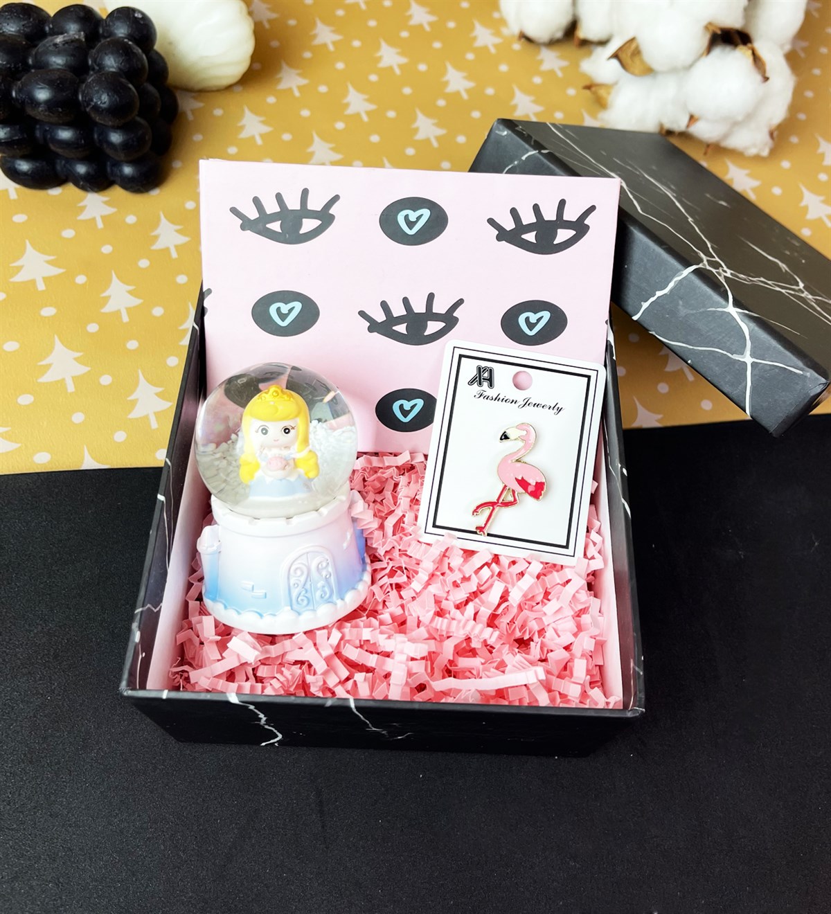 Sevimli Prenses Kar Küresi Ve Nazar Göz Albüm Hediye SetigiftmodaGmhs101839