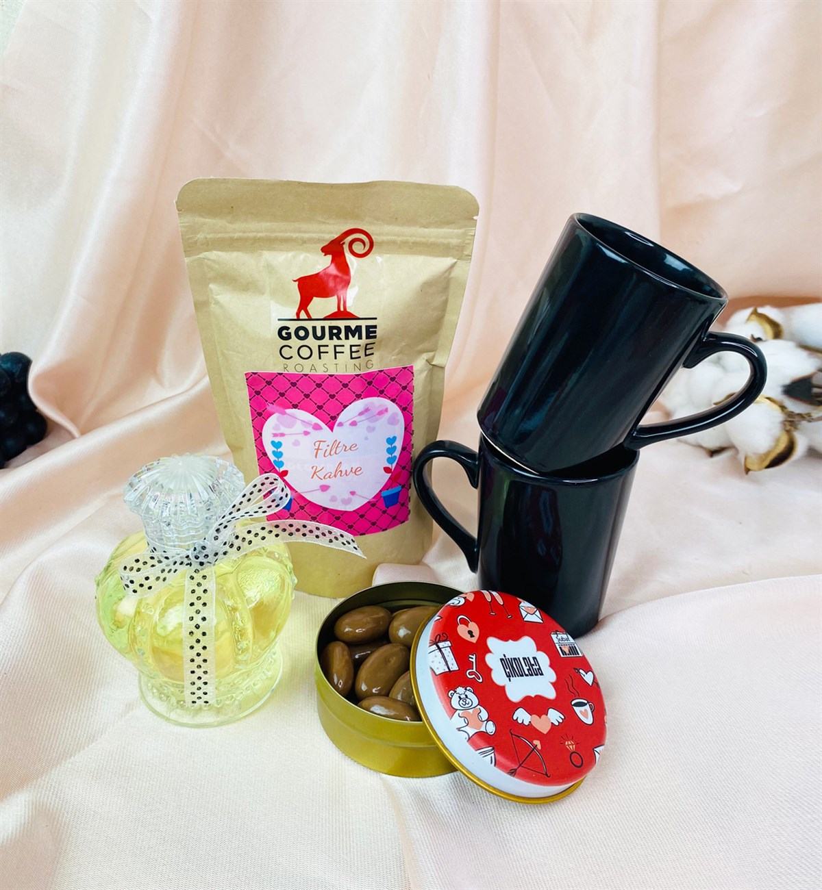 Filtre Kahve Limon Esanslı Kolanya Ve Kahve Fincanı Sevgiliye Hediye SetigiftmodaGmhs101482