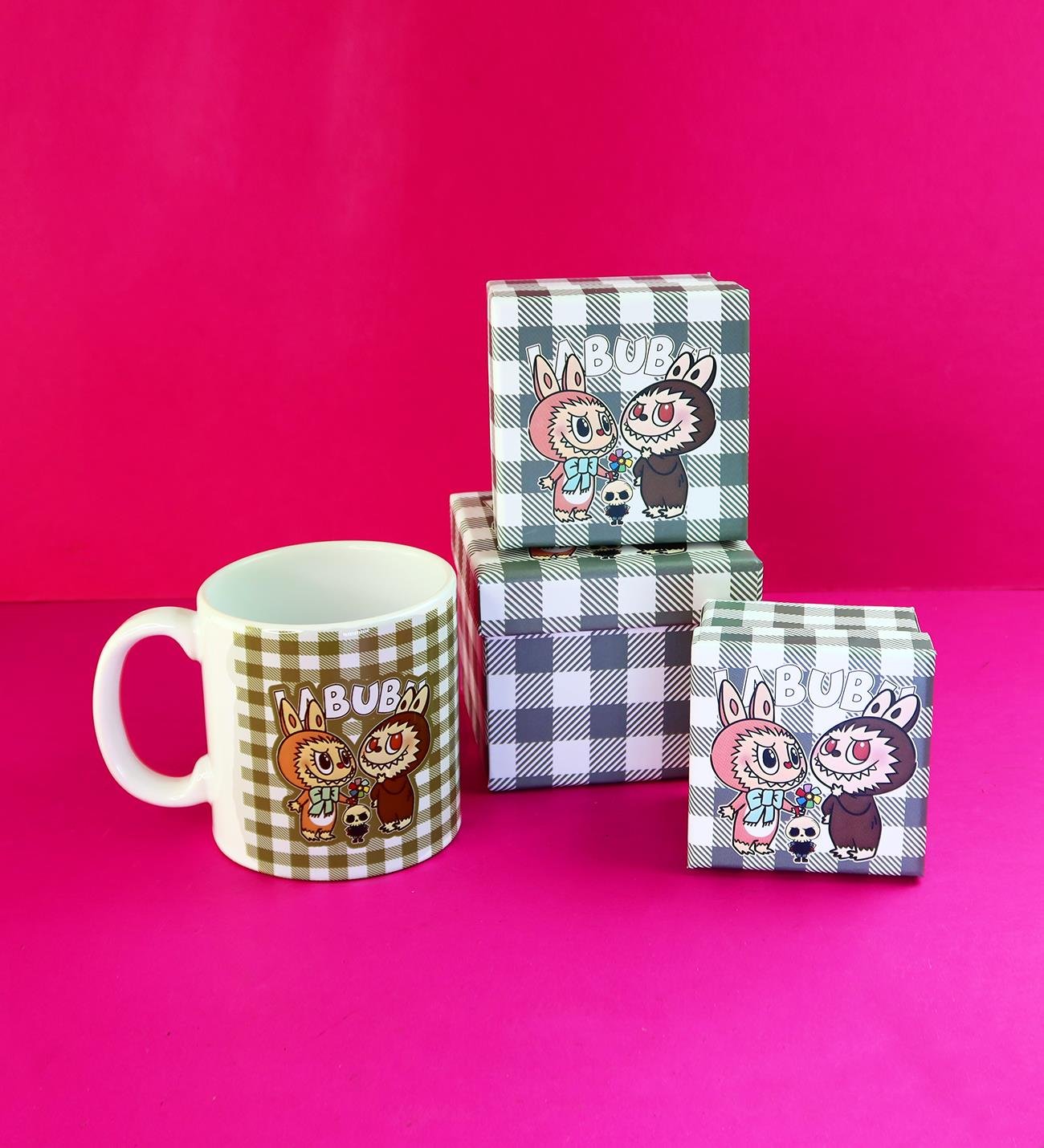 Labubu Seri : 1 Desenli 3'lü Hediye, Kutusu Seti | Mini Kutu Seti ve Kupa SetgiftmodaGmhs102078