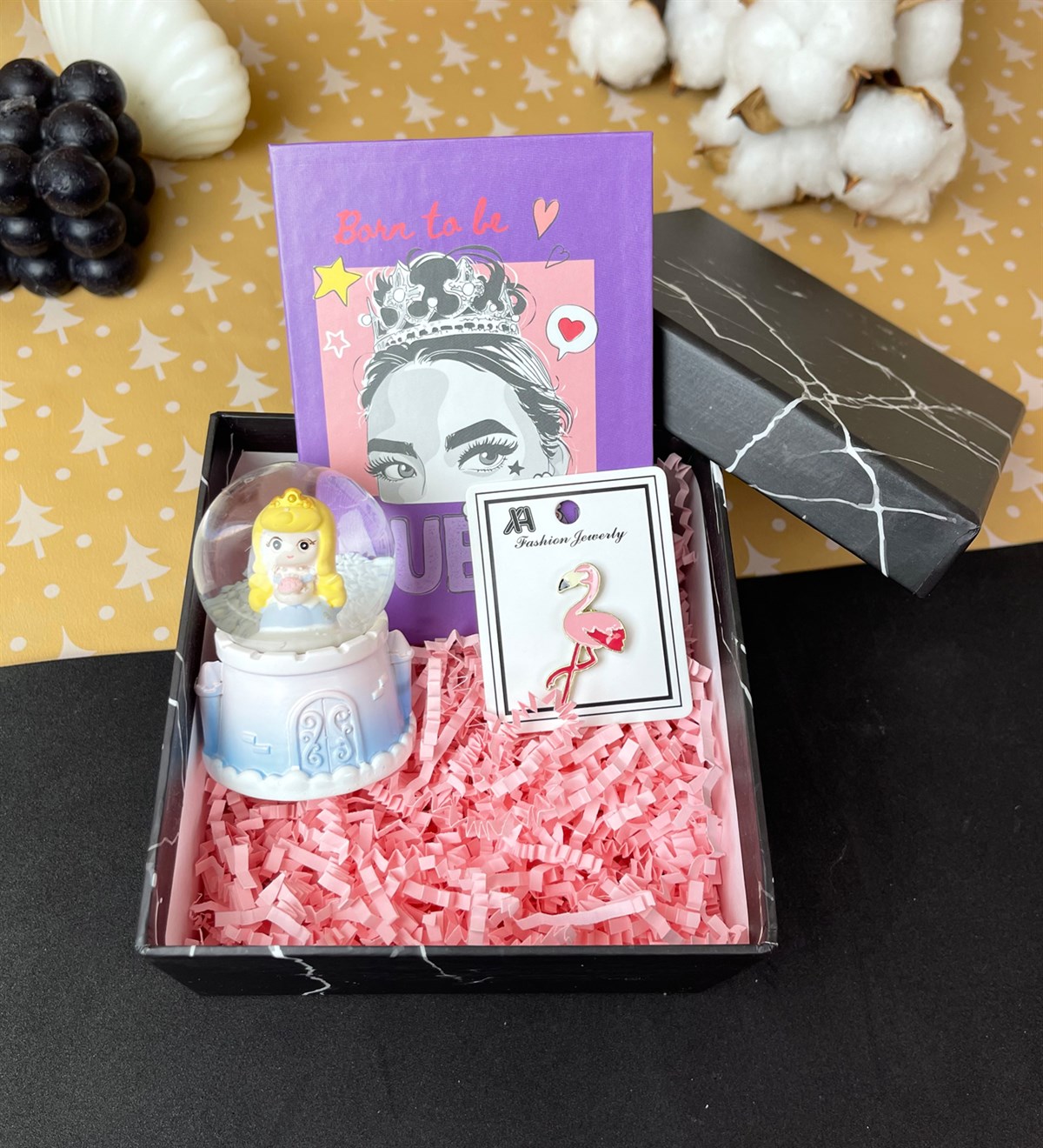 Sevimli Prenses Kar Küresi Ve Pink Queen Albüm Hediye SetigiftmodaGmhs101840