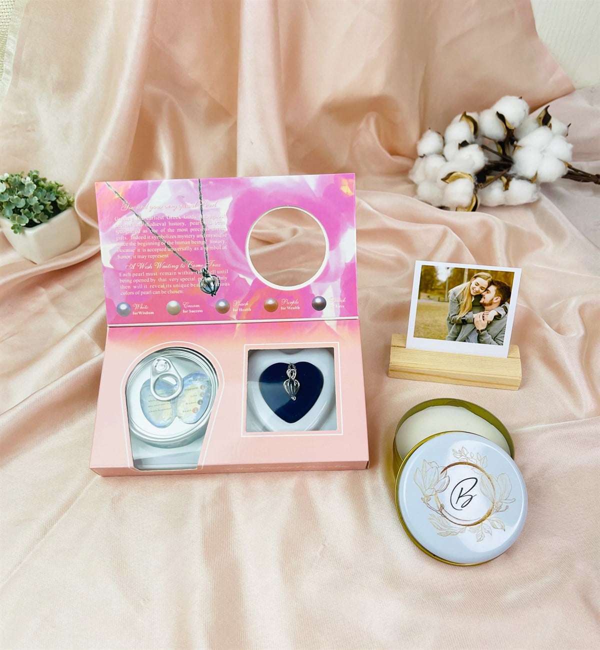 Kişiye Özel Fotoğraflı Gold Çiçek Tasarımlı Kadınlara Özel Hediye SetigiftmodaGmhs101528