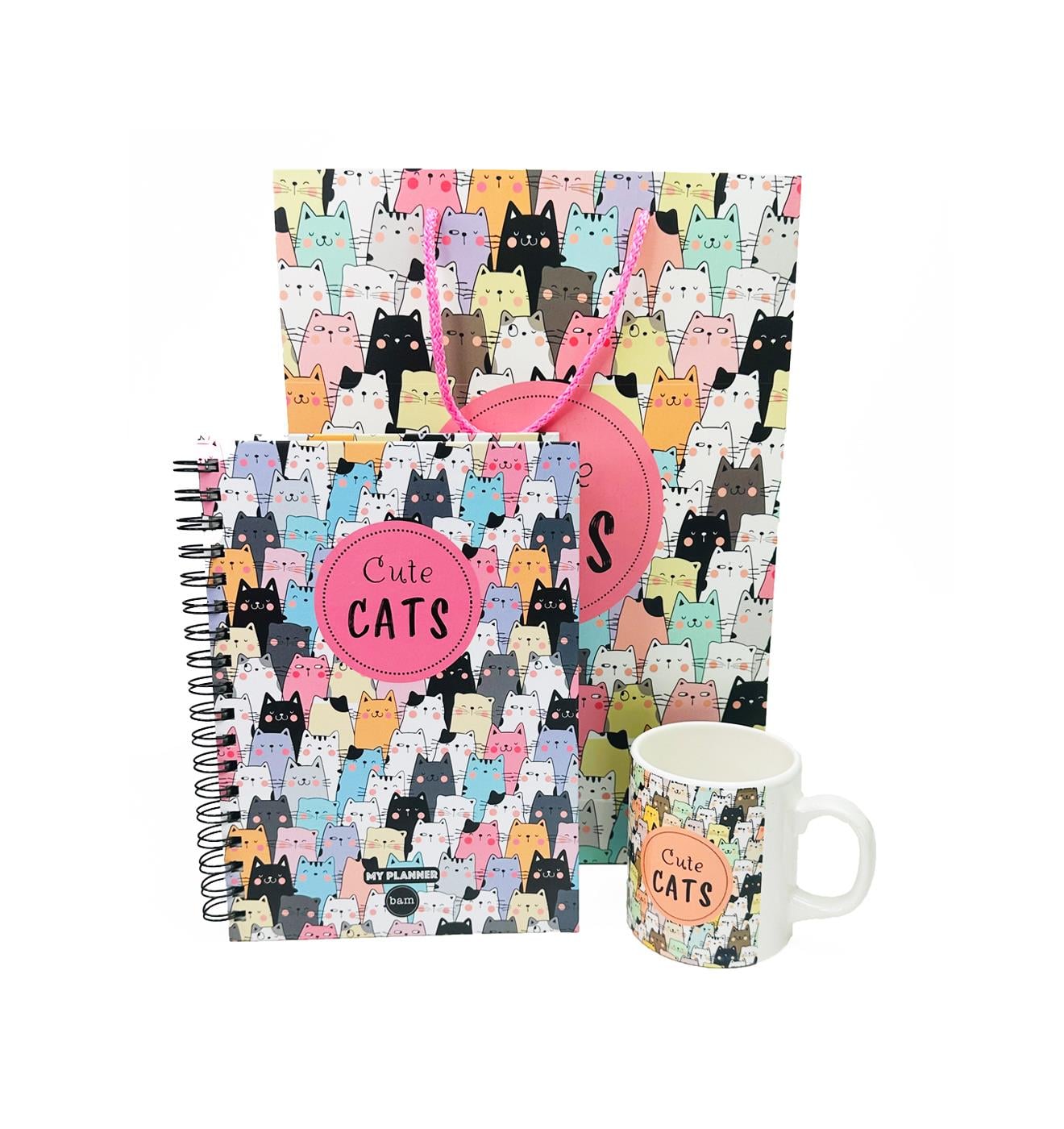 Sevimli Kedi Tasarımlı Karton Kutulu SetgiftmodaGmhs101975