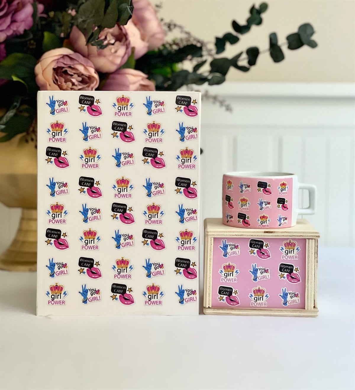 Woman Can Tasarımlı Kutulu Kupa Ve Tarihsiz AjandaGiftmoda Gmhs100462