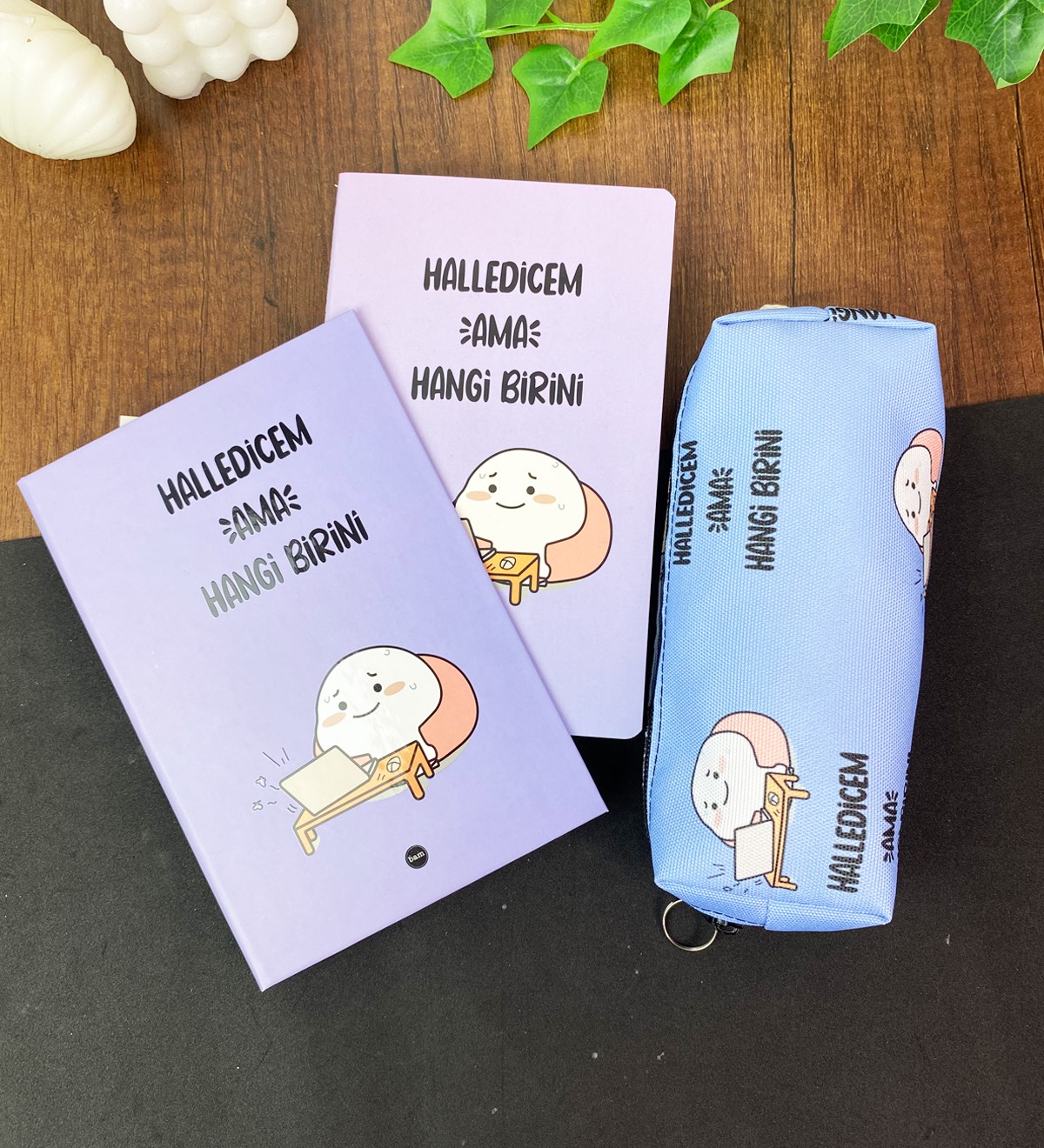 Halledicem Ama Hangi Birini Tasarımlı Kırtasiye SetigiftmodaGmhs101774