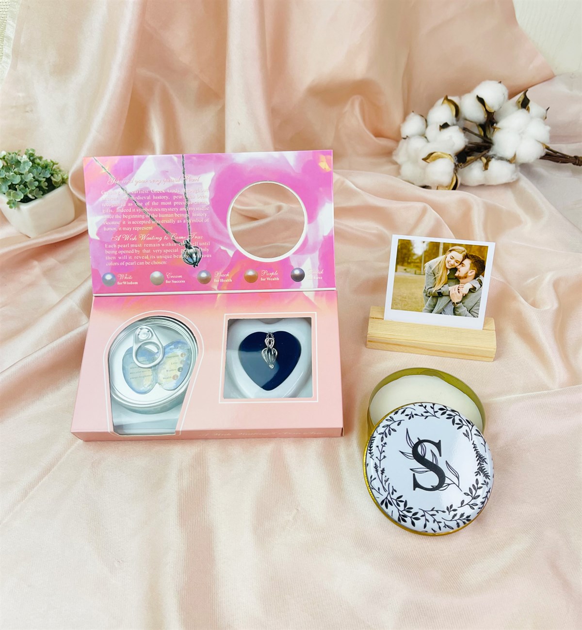 Kişiye Özel Fotoğraflı Harfli Çiçek Tasarımlı Kadınlara Özel Hediye SetigiftmodaGmhs101529