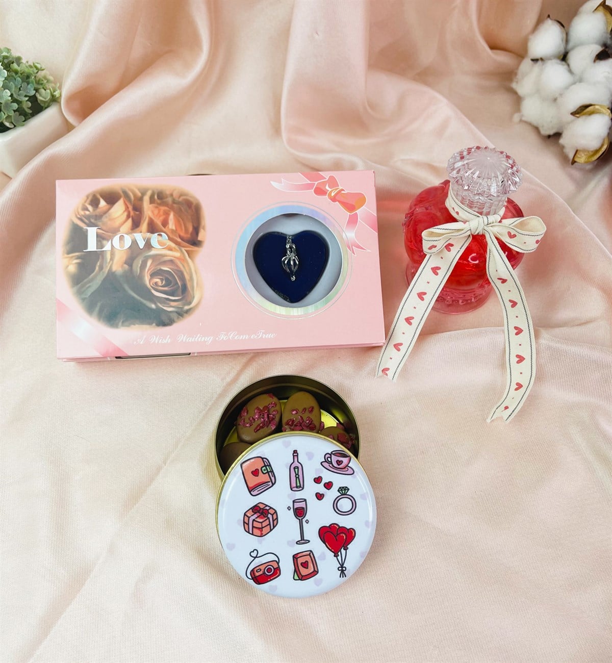 Romantik Aşk Temalı Sevgiliye Hediye Seti giftmodaGmhs101504