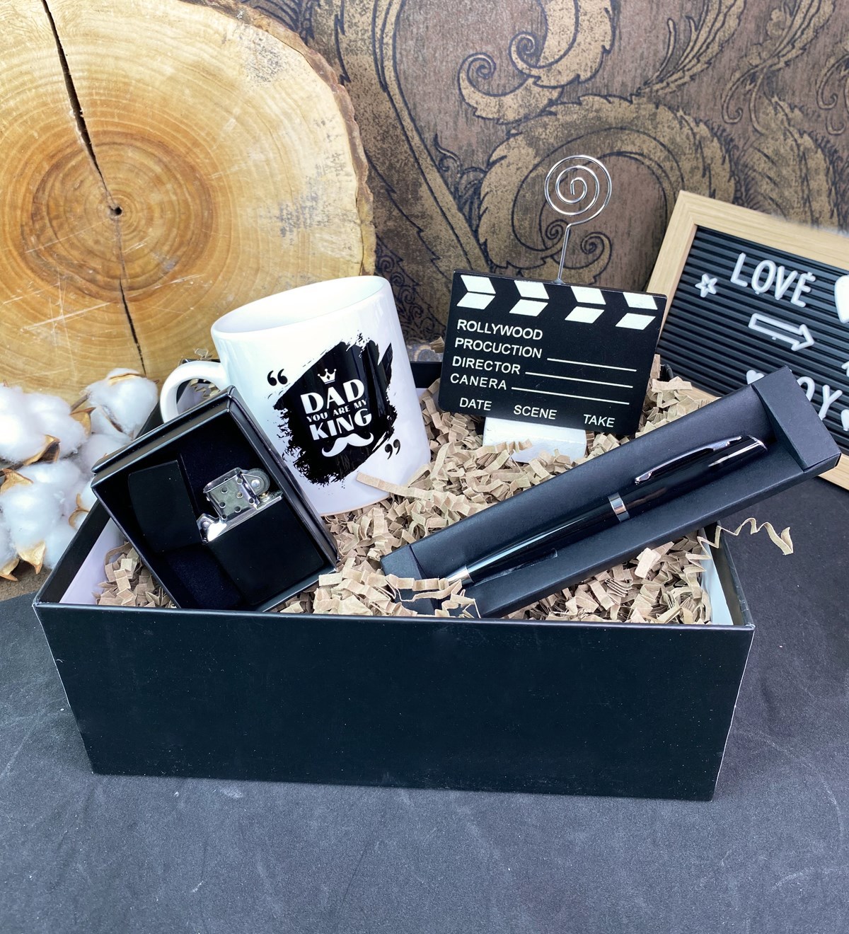 Özel Kutulu Kral Baba Tasarımlı Hediye SetigiftmodaGmhs101747