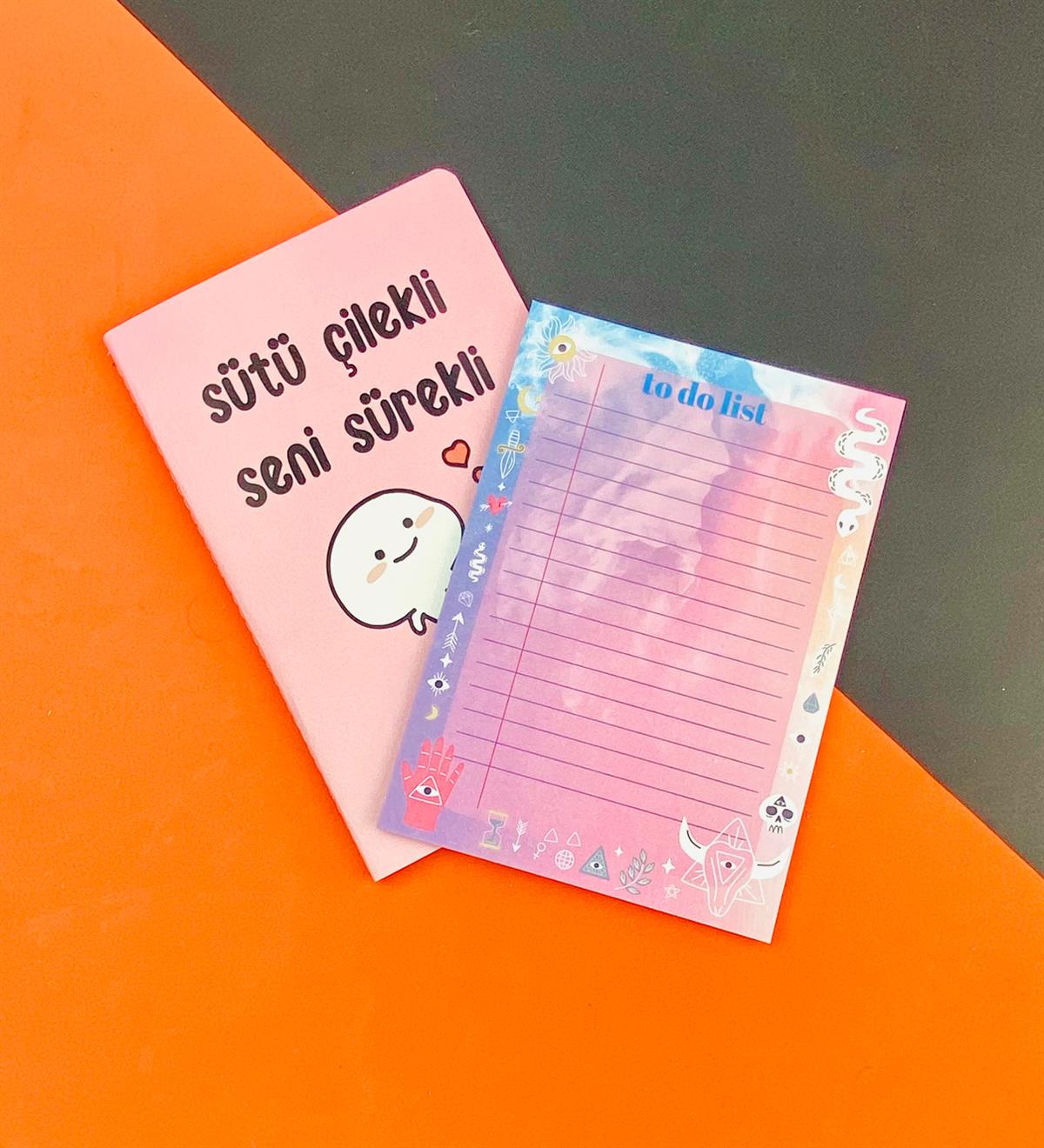 To Do List Yapılacak Listesi ve Dikişli Defter Seti Seri : 11giftmodaGmhs101946