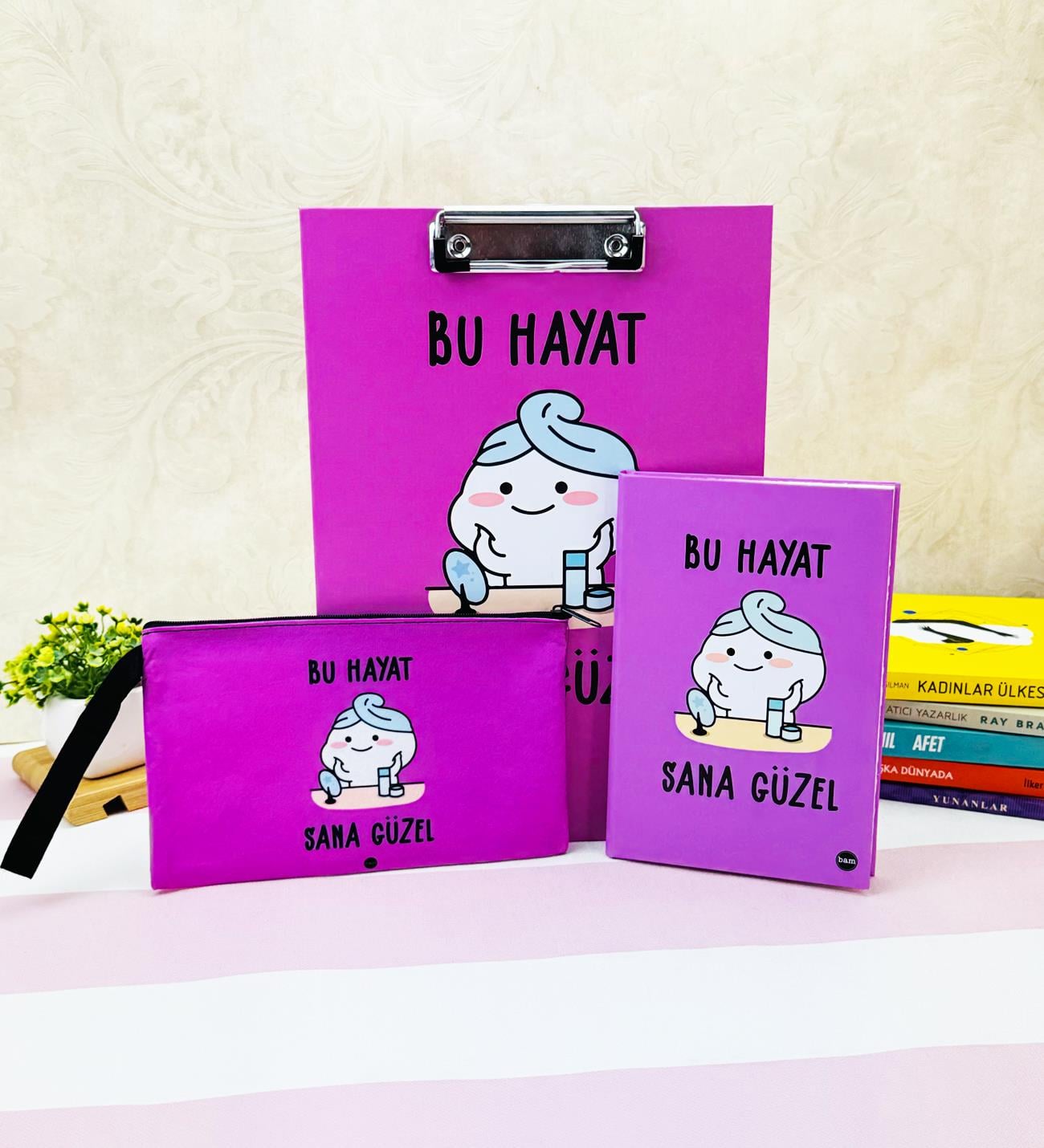 Bu Hayat Sana Güzel Tasarımlı Kırtasiye SetigiftmodaBam-1211-5
