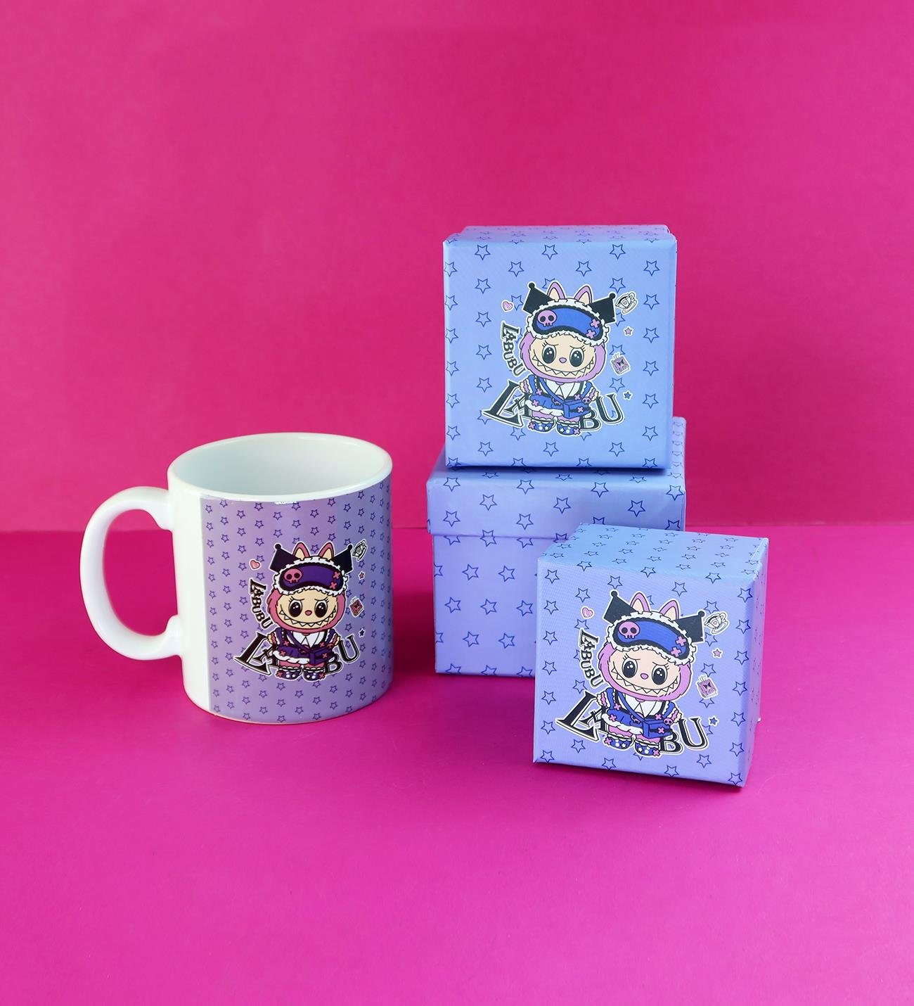 Labubu Seri :2  Desenli 3'lü Hediye, Kutusu Seti | Mini Kutu Seti ve Kupa SetgiftmodaGmhs102079