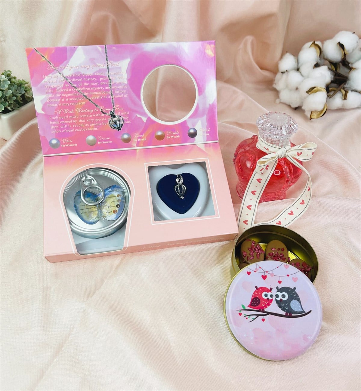 Sevgili Baykuşlar Temalı Sevgiliye Hediye Seti giftmodaGmhs101510