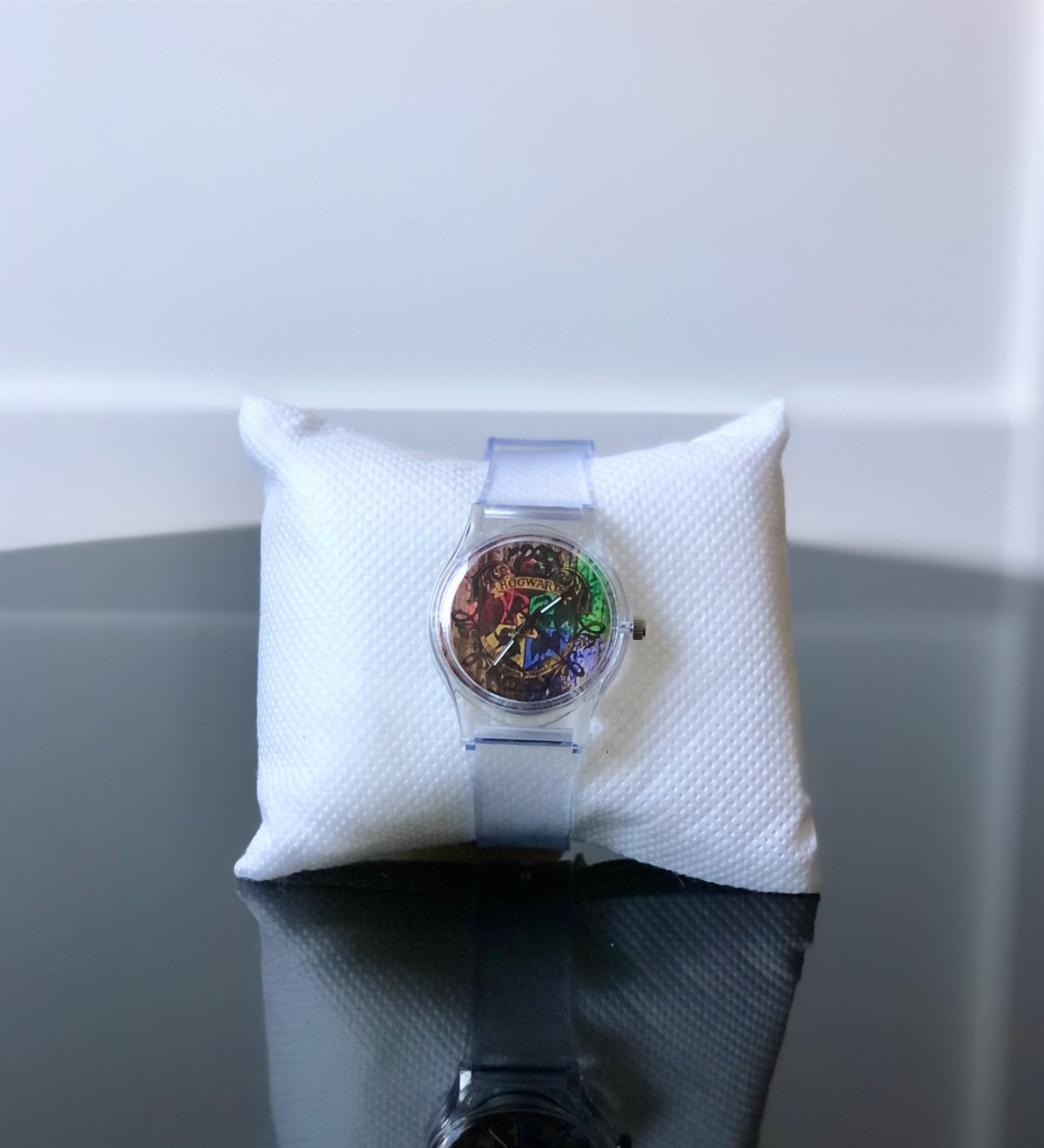 Hogwarts Tasarımlı Şeffaf Kordonlu SaatGiftmodaHogwarts-Saat