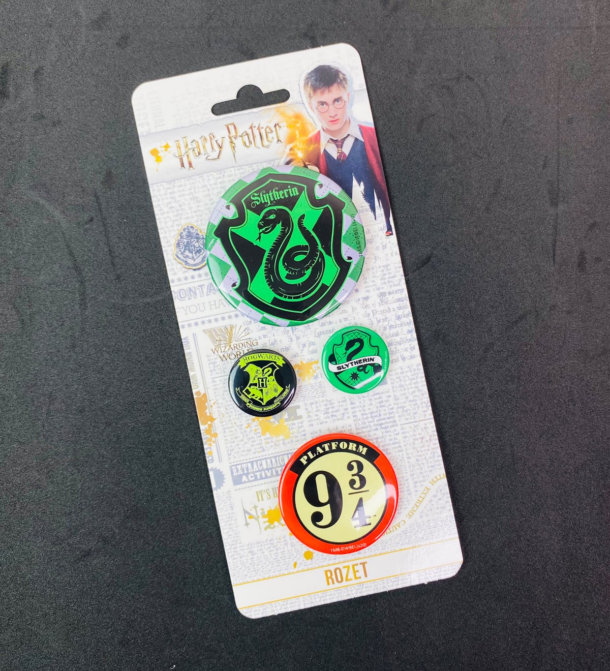 Harry Potter Lisanslı Rozet & Broş Slytherin PlatformgiftmodaGmig000065