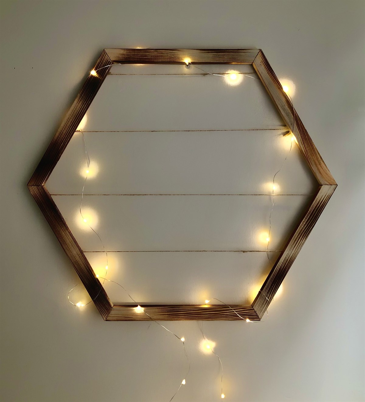 Işıklı Ahşap Petek ÇerçeveGiftmodaGmfc100006