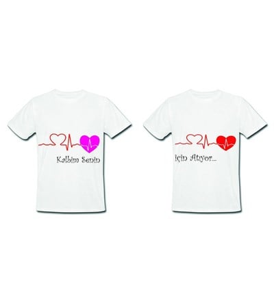 Kalbim Senin İçin Atıyor Baskılı Tasarım Tişört