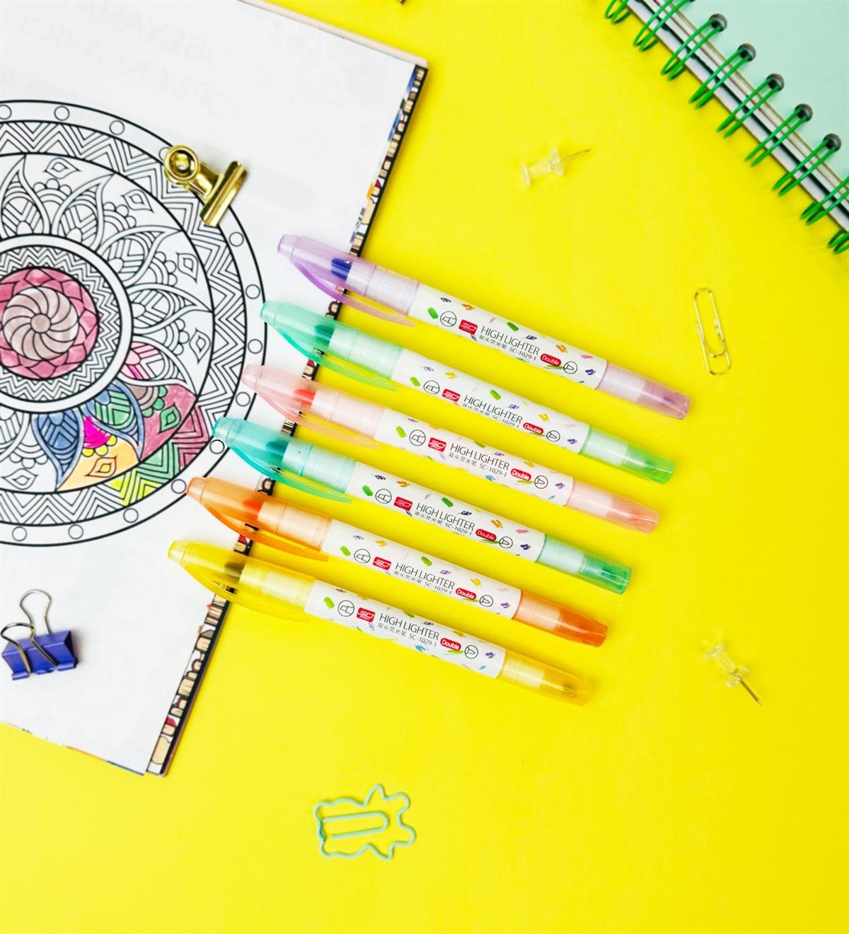 6'lı Çift Taraflı Soft Renkli Keçeli KalemgiftmodaGM-5129