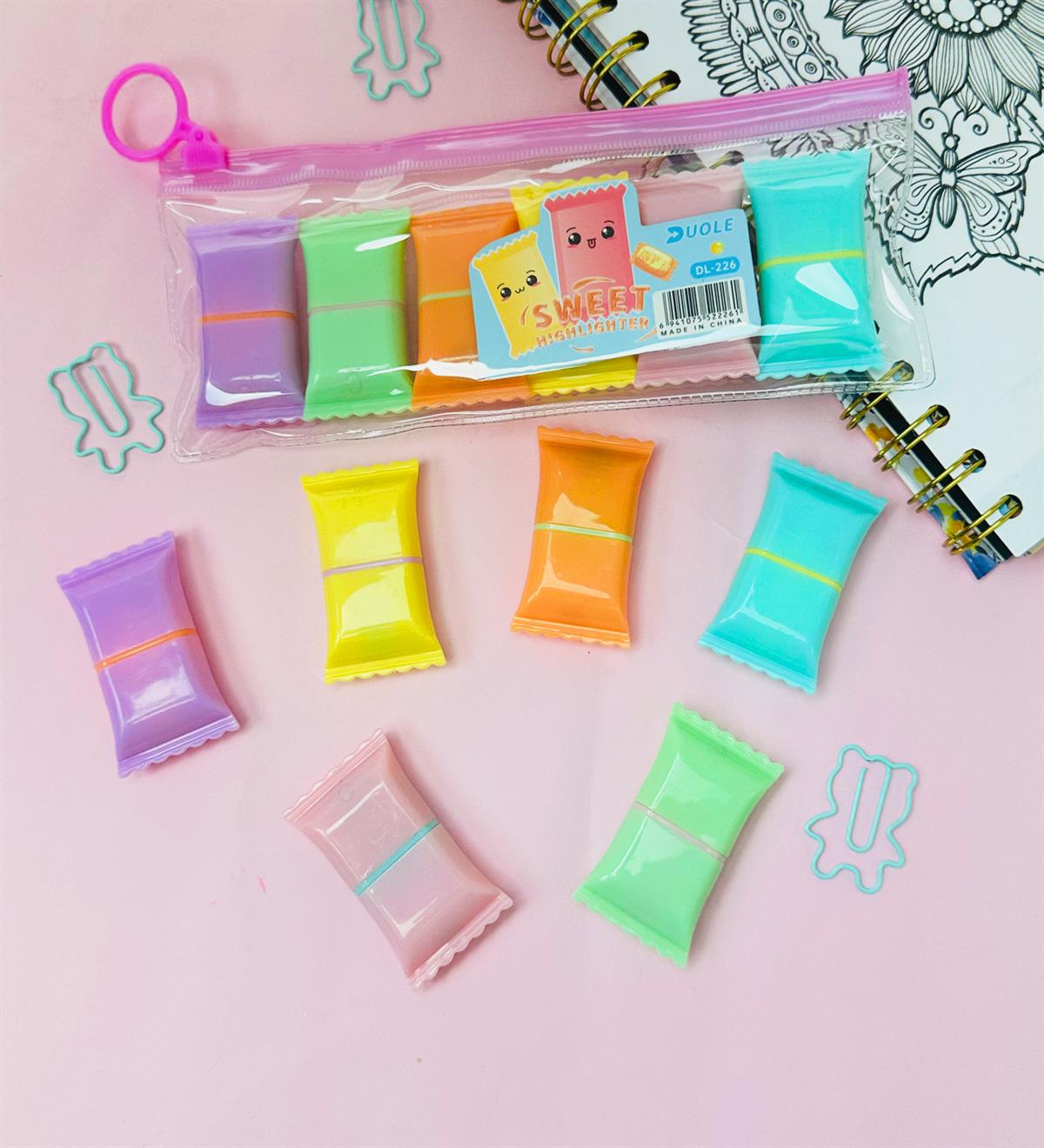 6'Lı Kare Şeker Görünümlü Fosforlu KalemgiftmodaGm-5083