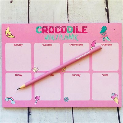Kalem Hediyeli Crocodile Haftalık Planlayıcı