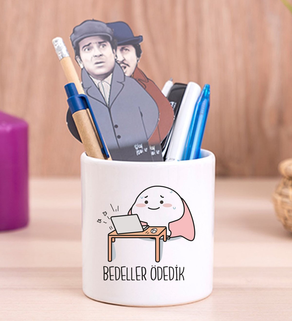 Bedeller Ödedik Tasarımlı Seramik KalemlikgiftmodaGmklm100076