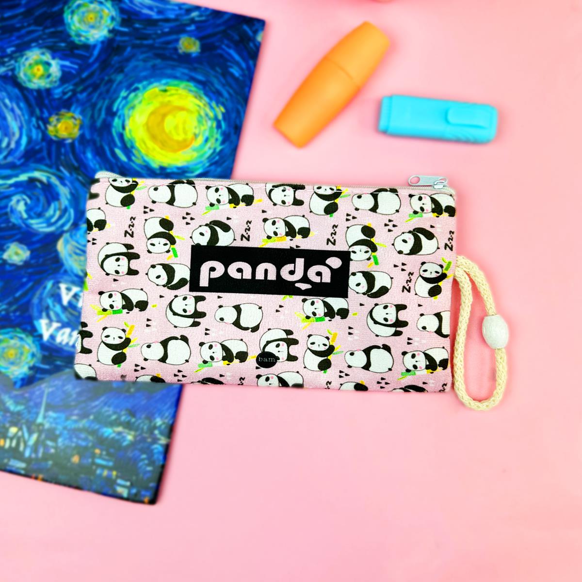 Panda Tasarımlı Bez Kalemlik CüzdangiftmodaGmklm100230