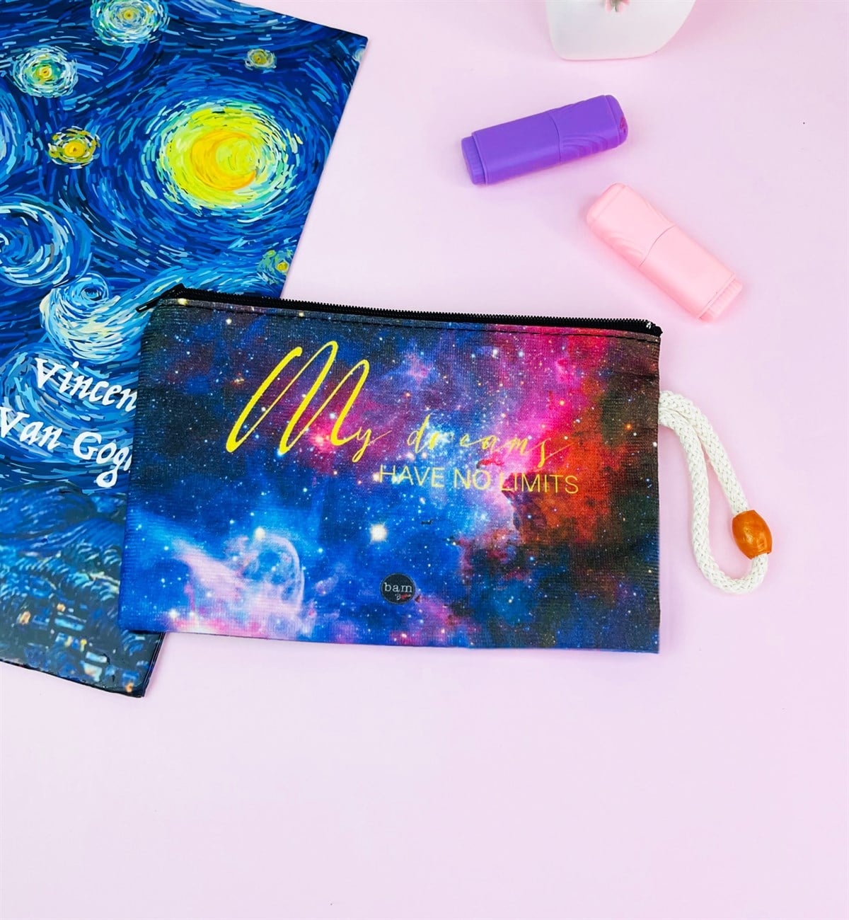 Space Dream Tasarımlı Bez Kalemlik CüzdangiftmodaGmklm100041	