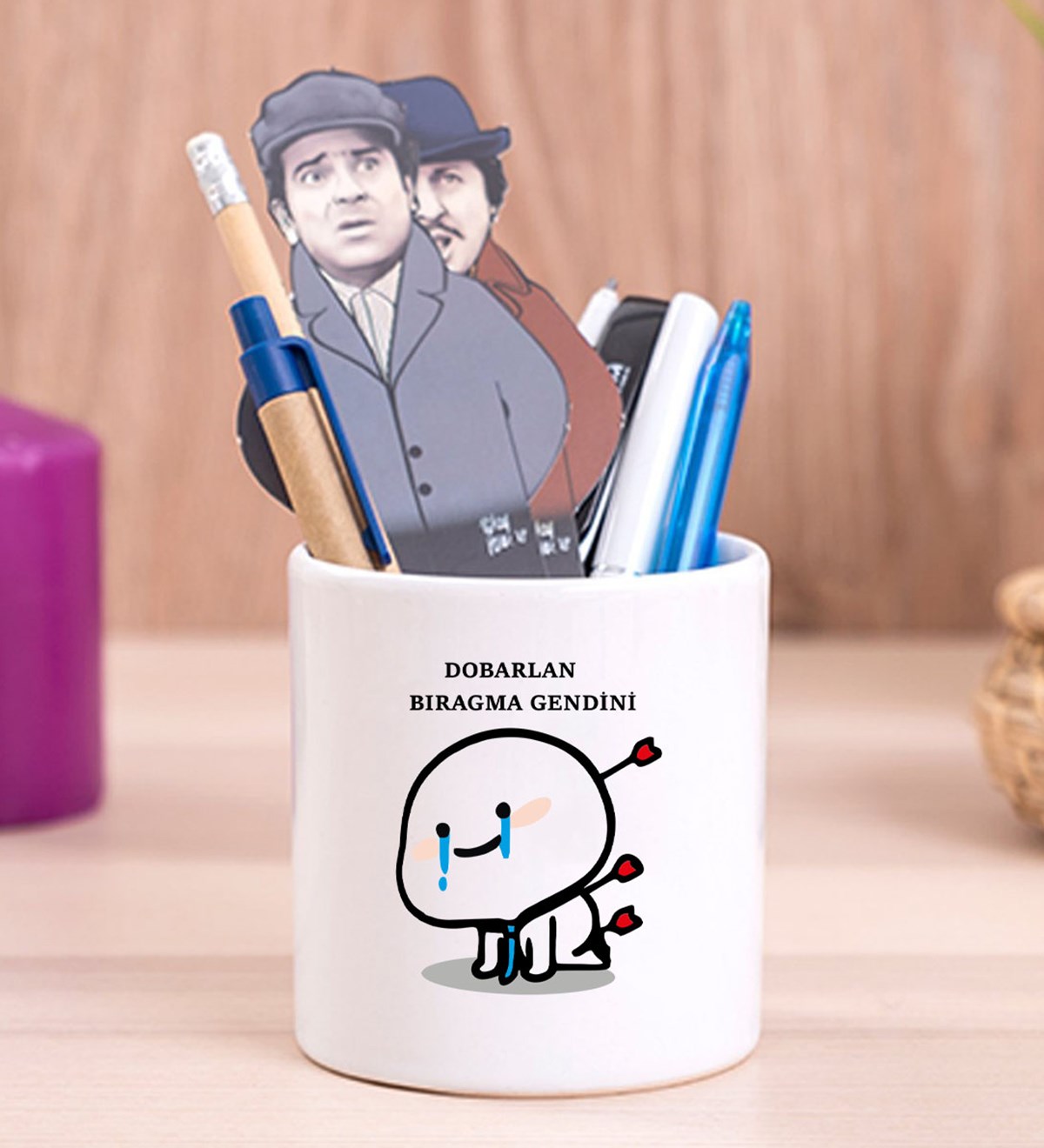 Dobarlan Bıragma Kendini Tasarımlı Seramik KalemlikgiftmodaGmklm100094