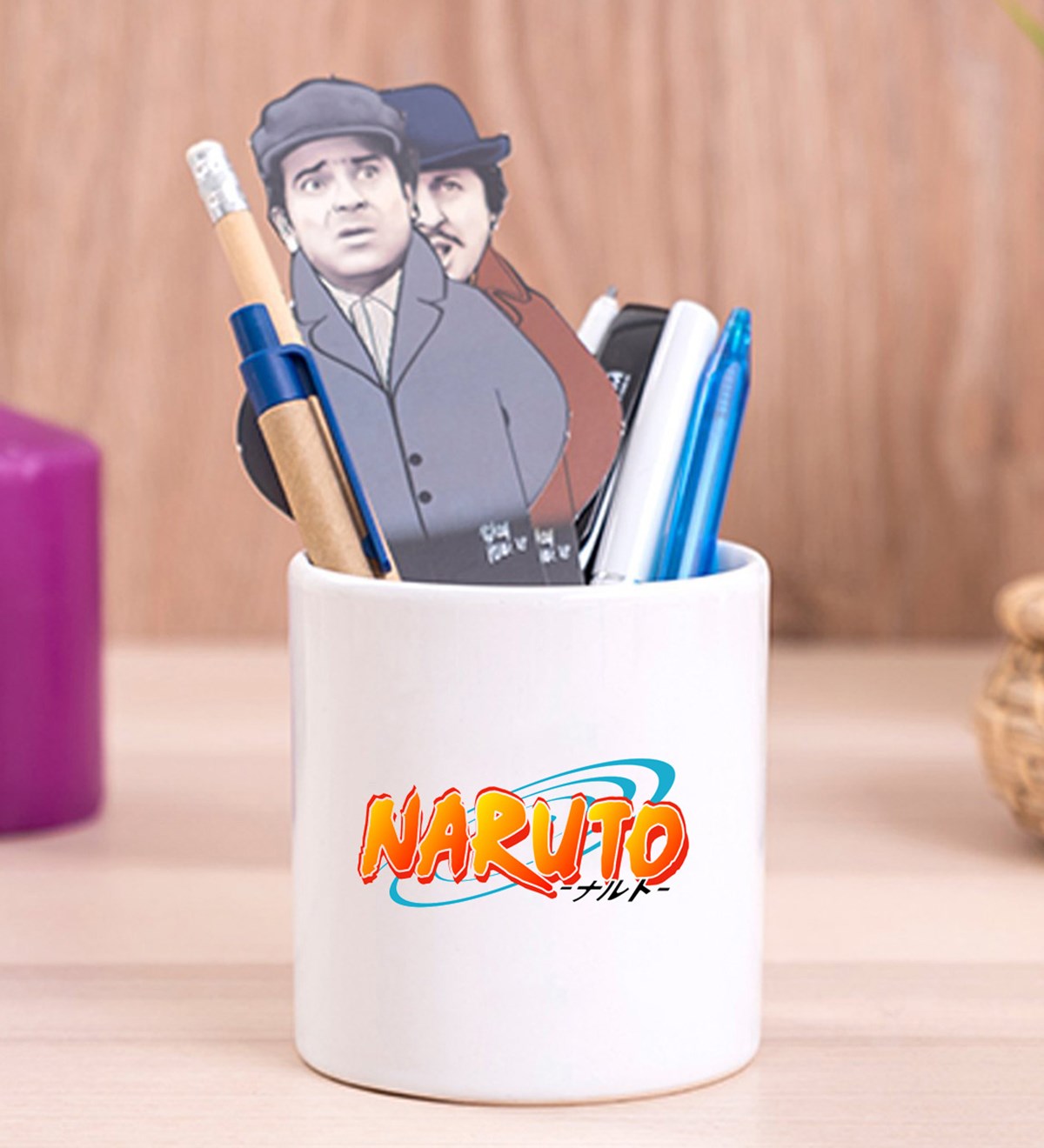 Naruto Logo Anime Tasarımlı Seramik Kalemlik	giftmodaGmklm100136
