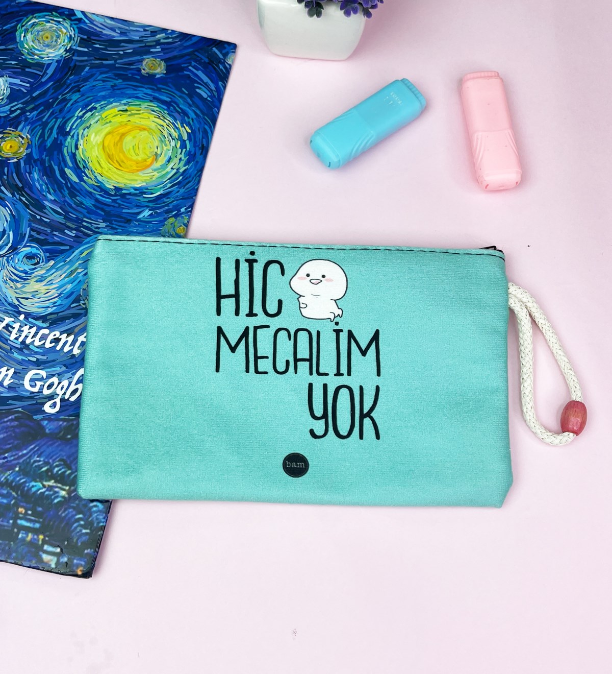 Hiç Mecalim Yok Tasarımlı Bez Kalemlik CüzdangiftmodaGmklm100170