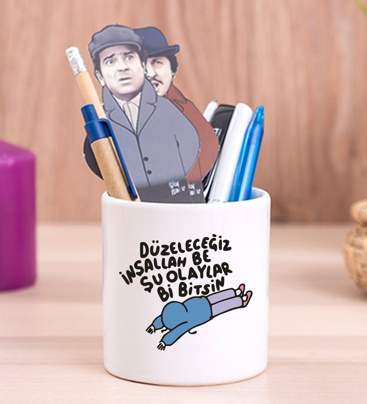 Düzeleceğiz İnşallah Tasarımlı Seramik KalemlikgiftmodaGmklm100096