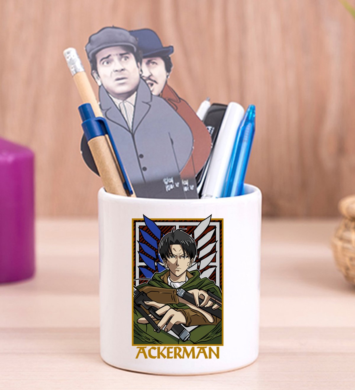 Ackerman Anime Tasarımlı Seramik KalemlikgiftmodaGmklm100059