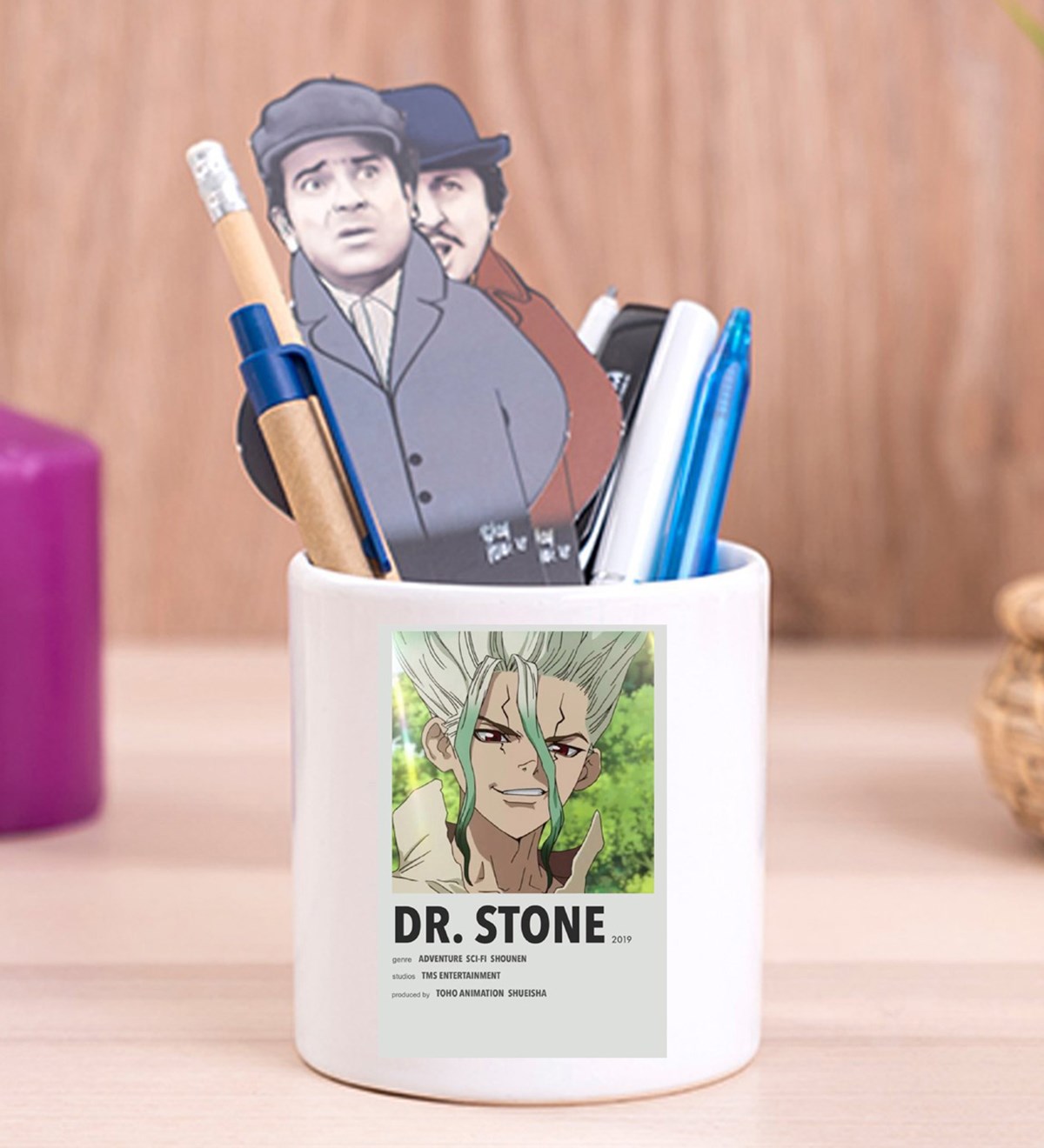 Dr Stone Anime Tasarımlı Seramik KalemlikgiftmodaGmklm100095