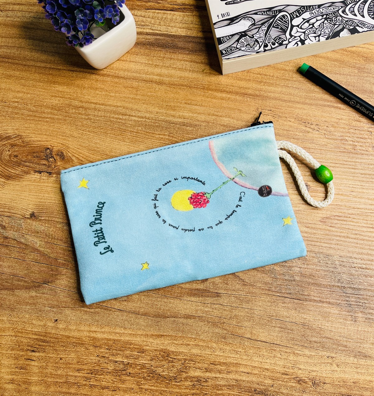 Küçük Prens Tasarımlı Bez Kalemlik CüzdangiftmodaGmklm100037