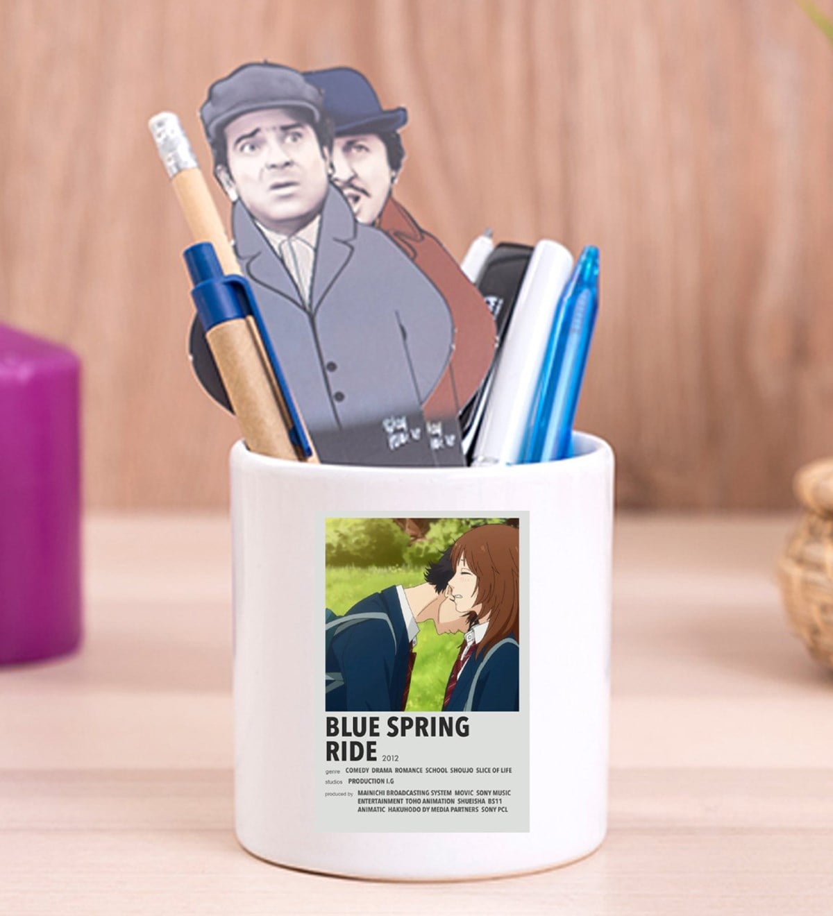 Blue Spring Ride Anime Tasarımlı Seramik Kalemlik	giftmodaGmklm100080