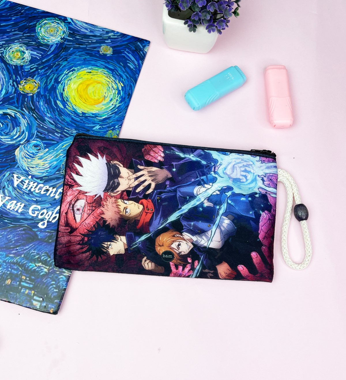 Jinjutsu Kaisen 2 Tasarımlı Bez Kalemlik CüzdangiftmodaGmklm100173