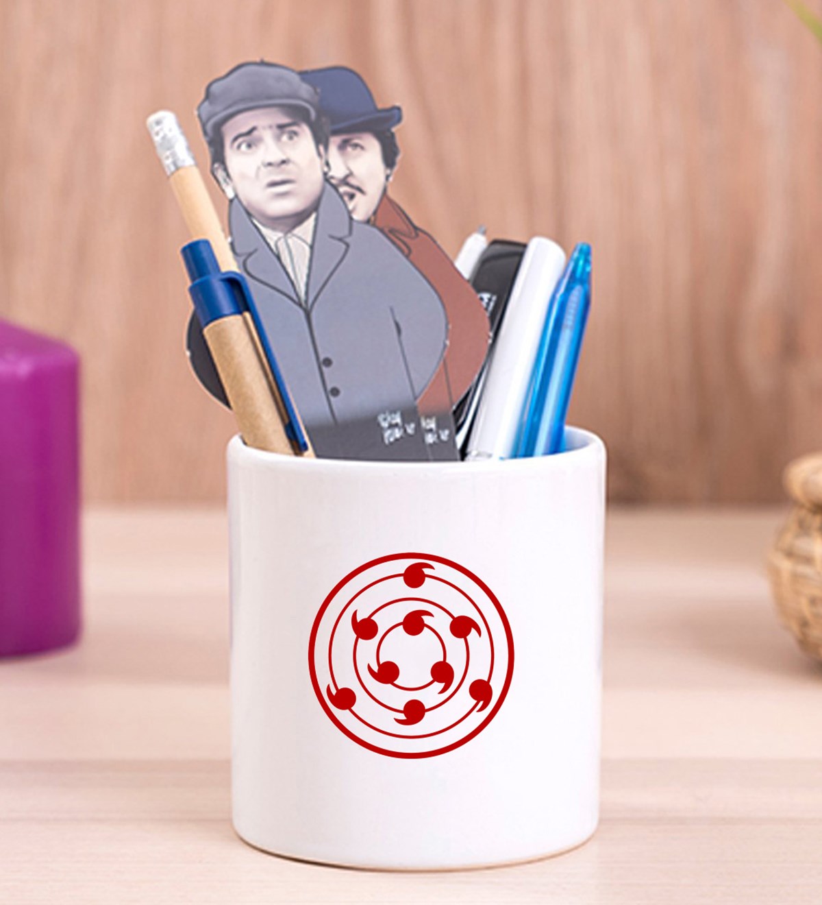 Naruto Sembol Anime Tasarımlı Seramik Kalemlik	giftmodaGmklm100140