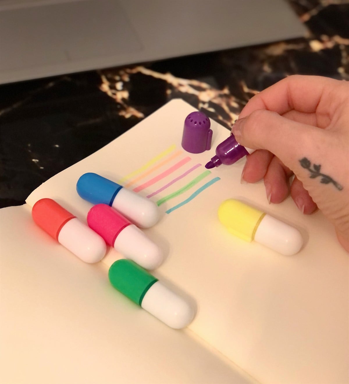 Kapsül 6'lı Keçeli Kalem	GiftmodaGM-4123