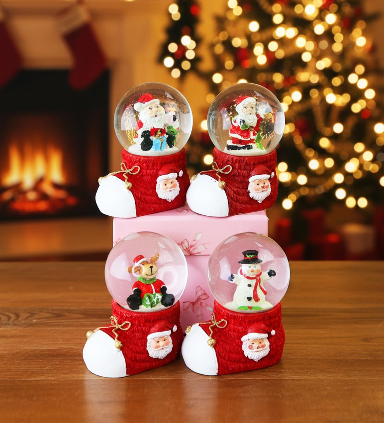 Noel Çizme Temalı Mini Kar KüresigiftmodaBM-1748