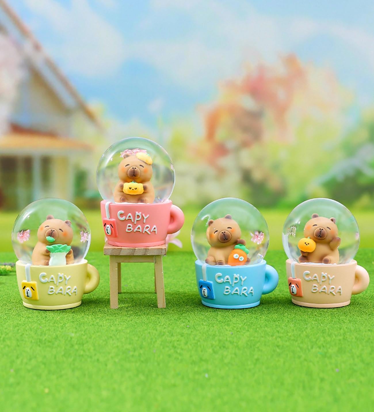 Mini Işıklı Capybara Fincan Kar KüresigiftmodaBM-1908	