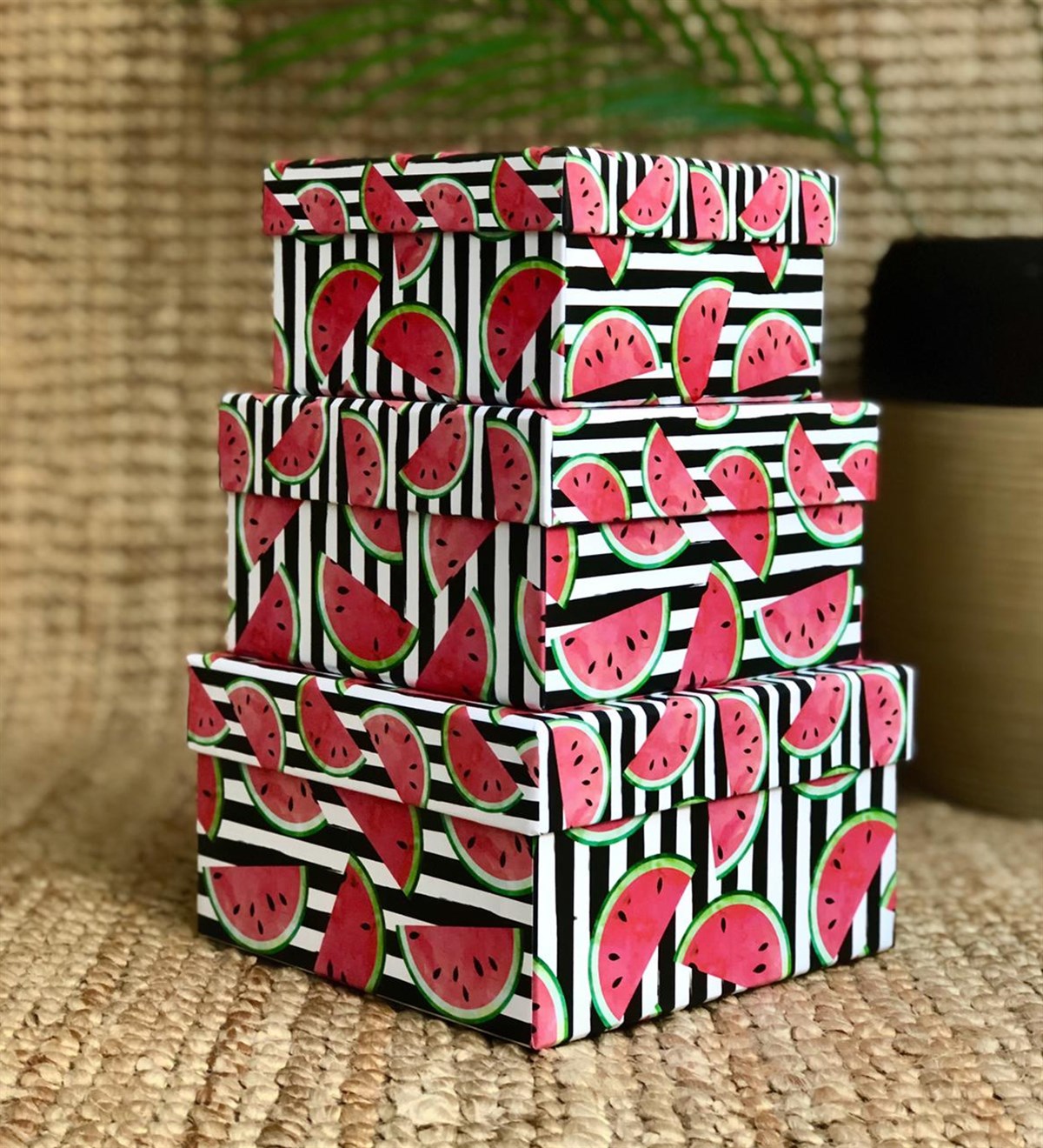 Karpuz Tasarımlı 3'lü KutuGiftmodaKarpuz-Kutu