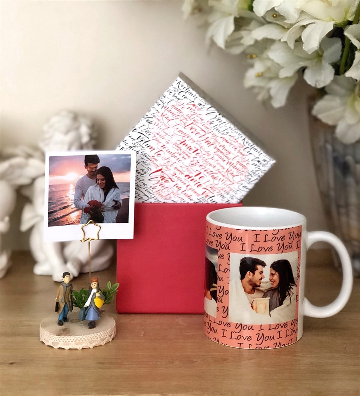 Kişiye Özel 3 Poloroid Fotoğraflı Hediye Kutulu Kupa Sevgiliye Hediye SetiGiftmoda3-foto-kupa-gm-1339