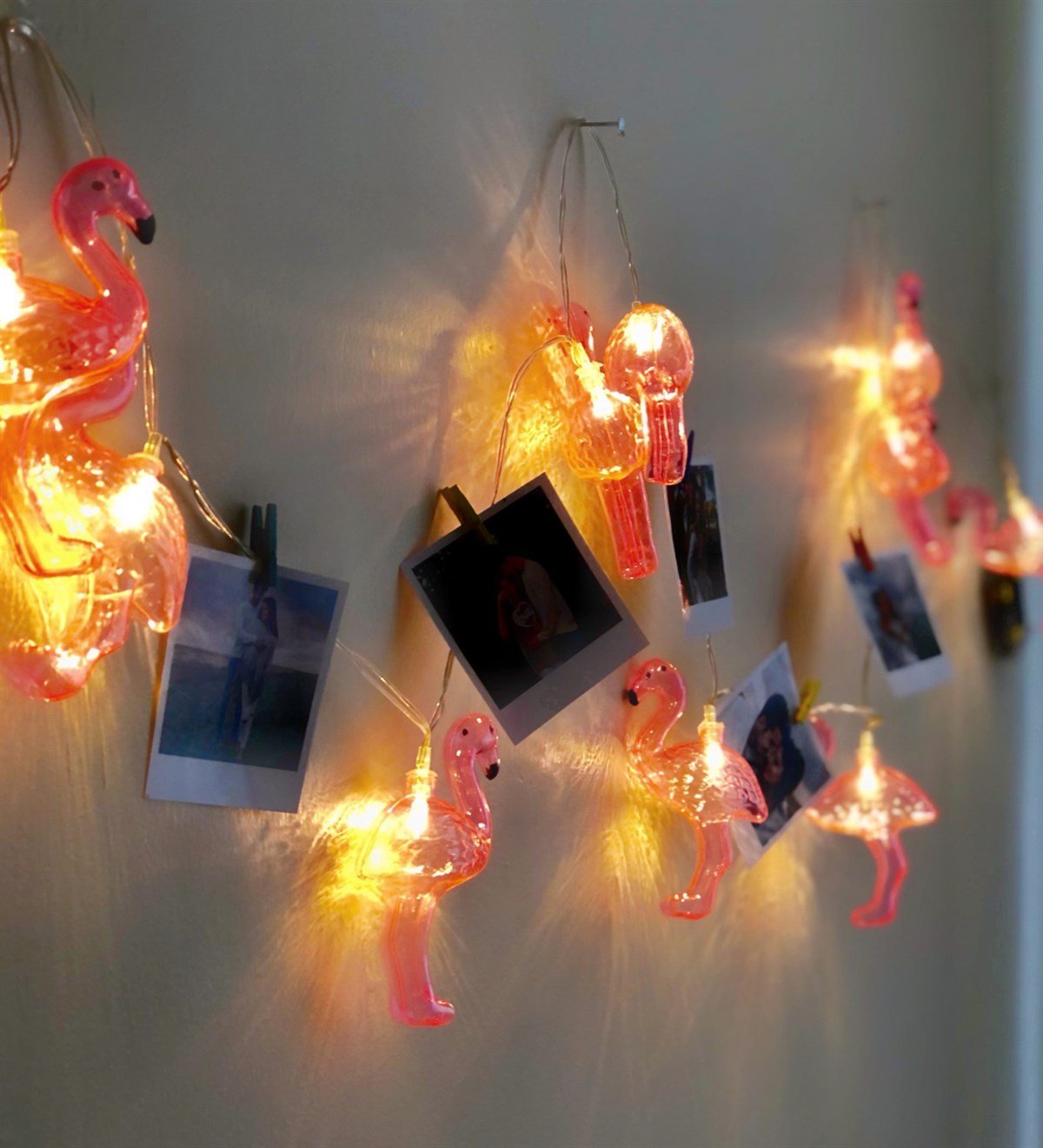 Kişiye Özel 6 Fotoğraflı Flamingo Dekoratif Led Lamba Giftmoda Gm-1280-Ko