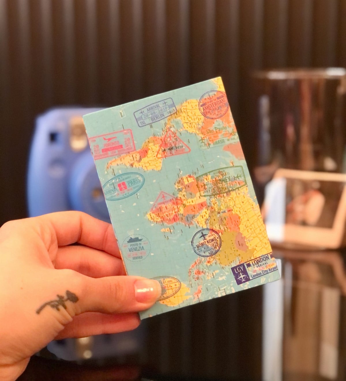 Kişiye Özel 6 Fotoğraflı Travel Tasarımlı Mini Albüm GiftmodaGmab100023	