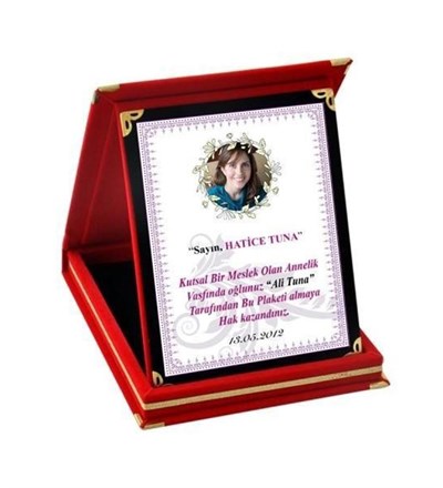 Kişiye Özel Anneler Günü Ödül Orta Boy Plaket