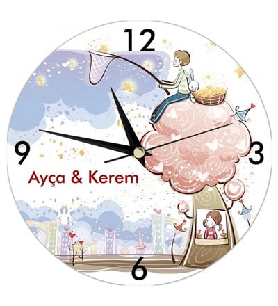 Kişiye Özel Aşk Yıldızları Duvar Saati
