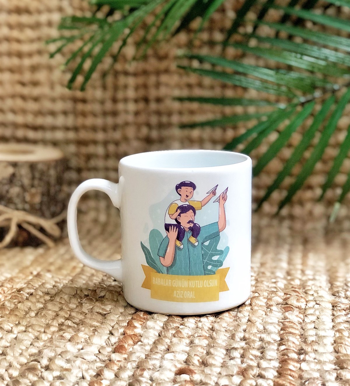 Kişiye Özel Baba Oğul Tasarımlı KupaGiftmodaK-Ö-Baba-.Oğul