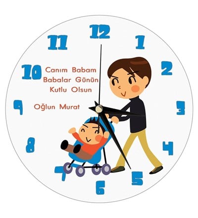 Kişiye Özel Babalar Günü Duvar Saati