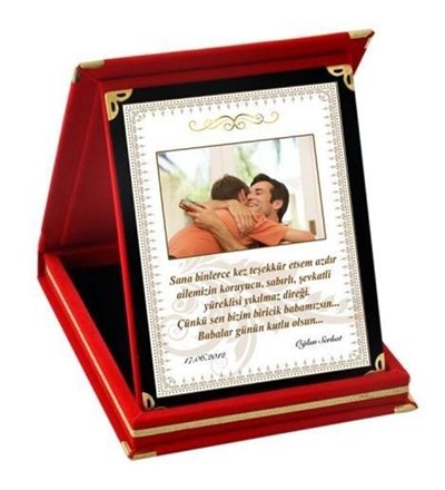 Kişiye Özel Babalar Günü Ödül Orta Boy Plaket