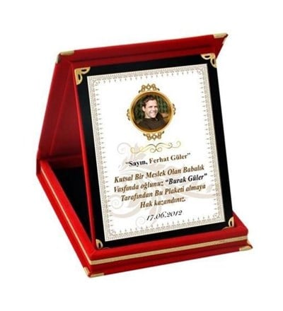 Kişiye Özel Babalar Günü Ödül Orta Boy Plaket