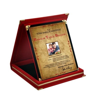 Kişiye Özel Babalık Tescil Belgesi Ödül Büyük Boy Plaket
