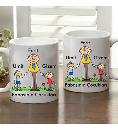 Kişiye Özel Babasının Çocukları Kupa Bardak